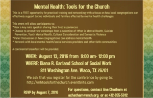 mental health Tools for the church