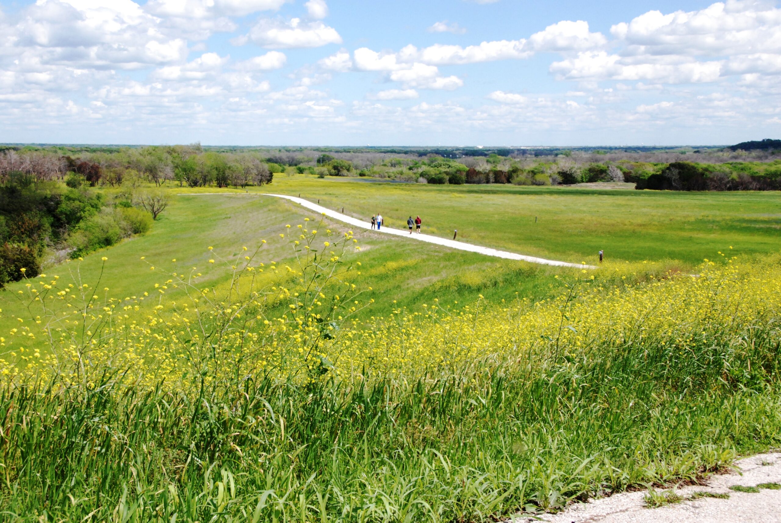 recreation_Anderson_Waco_hikeandbike3.jpg Caption: The Hike and Bike Trail at Waco Lke receives numerous visitors throughout the year. These people are enjoying the great outdoors on a beautiful spring day on March 20, 2012.